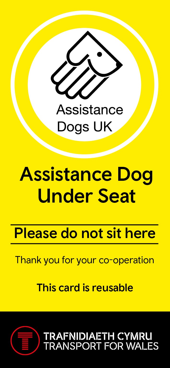 Transport for Wales Assistance Dog card