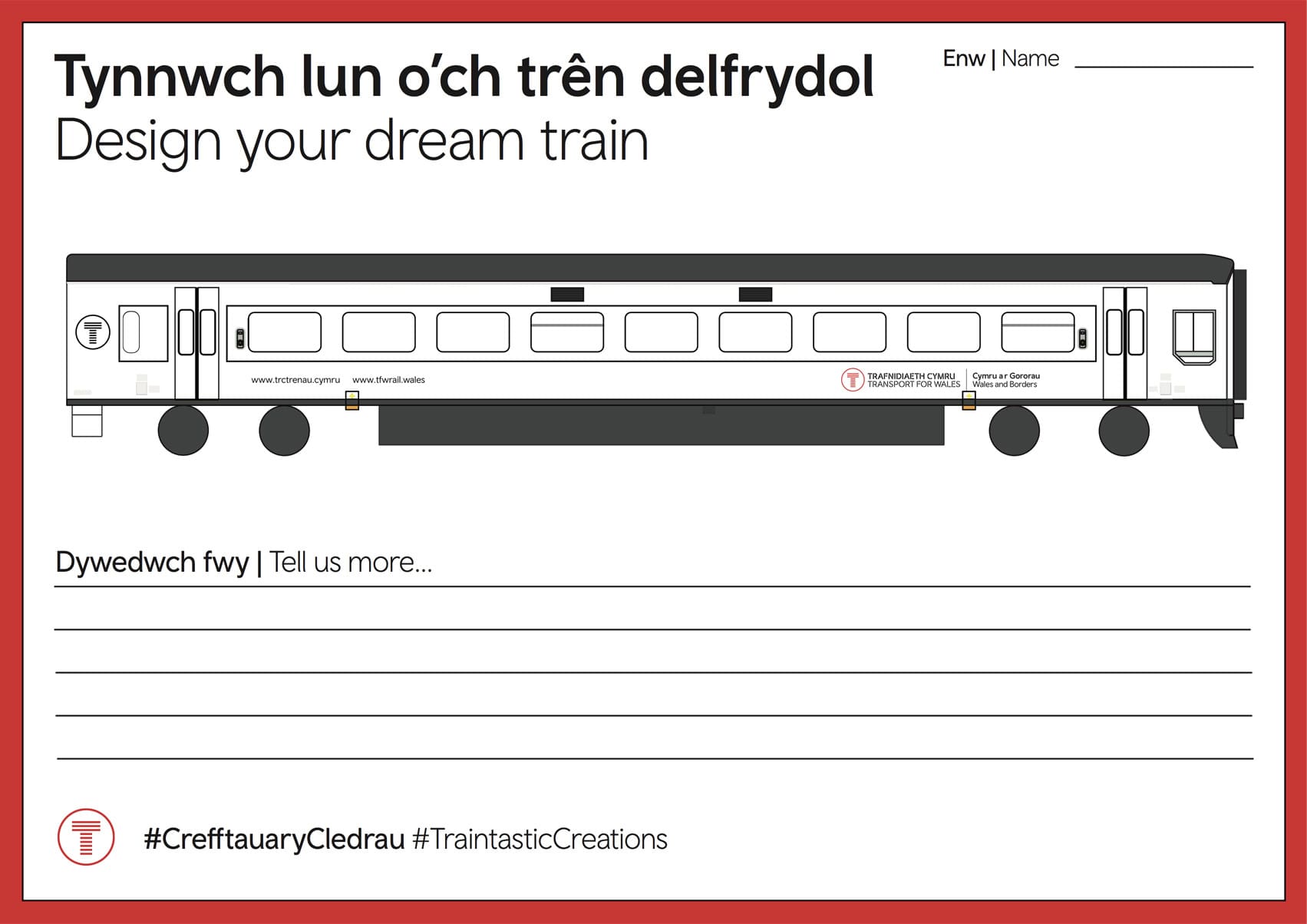 Design your own dream train - click to open as PDF